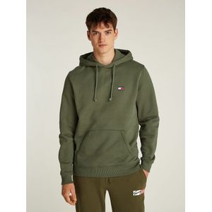 Rechte hoodie TOMMY JEANS. Katoen materiaal. Maten L. Groen kleur
