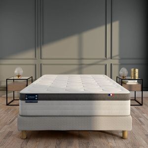 Matras premium hybride veringen + traagschuim LA REDOUTE INTERIEURS.  materiaal. Maten 140 x 200 cm. Wit kleur