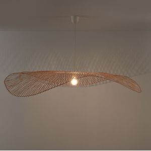 Hanglamp in luchtig bamboe Ø130 cm, Ezia LA REDOUTE INTERIEURS. Bamboe materiaal. Maten één maat. Beige kleur