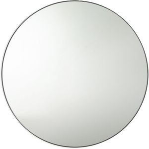 Ronde spiegel in staalmetaal Ø90 cm, Iodus LA REDOUTE INTERIEURS. Metaal materiaal. Maten één maat. Zwart kleur