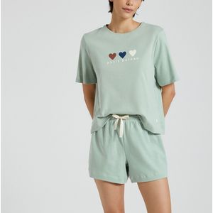 Pyjashort met korte mouwen MAELIE PETIT BATEAU. Katoen materiaal. Maten XL. Groen kleur
