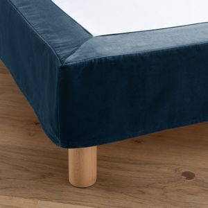 Bedrand in fluweel, Velvet LA REDOUTE INTERIEURS.  materiaal. Maten 140 x 190 cm. Blauw kleur