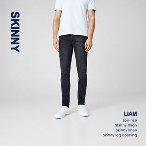 Jean stretch coupe skinny JJILIAM JJORIGINAL JACK & JONES. Katoen materiaal. Maten W27 - Lengte 30. Blauw kleur