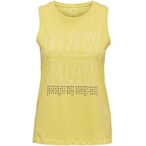 Tanktop met ronde hals, Marie ONLY PLAY. Katoen materiaal. Maten XS. Geel kleur