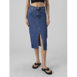 Lange rok in jeans VERO MODA. Katoen materiaal. Maten XS. Blauw kleur