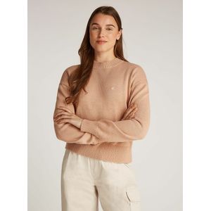 Trui met opstaande kraag met lange mouwen CALVIN KLEIN JEANS. Katoen materiaal. Maten M. Roze kleur