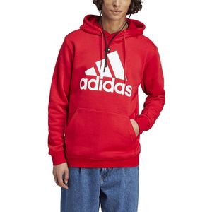 Hoodie, groot logo, Essentials ADIDAS SPORTSWEAR. Katoen materiaal. Maten L. Rood kleur