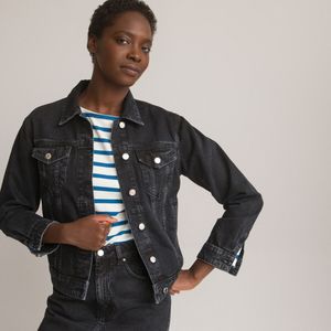 Jeansjacket Signature SIENA LA REDOUTE COLLECTIONS. Bio katoen materiaal. Maten 50 FR - 48 EU. Zwart kleur