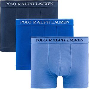 Set van 3 klassieke, effen boxershorts POLO RALPH LAUREN. Katoen materiaal. Maten XXL. Blauw kleur