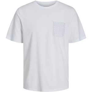 T-shirt met ronde hals en zak JACK & JONES. Polyester materiaal. Maten L. Wit kleur