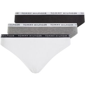 Set van 3 slips, tailleband met label TOMMY HILFIGER. Katoen materiaal. Maten L. Grijs kleur