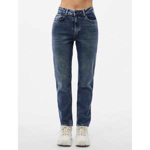 Rechte jeans, hoge taille PIECES. Denim materiaal. Maten Maat 25 US - Lengte 30. Blauw kleur