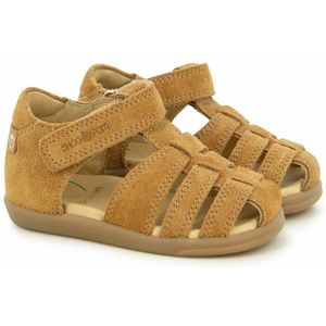 Leren sandalen Pika Tonton SHOO POM. Leer materiaal. Maten 24. Kastanje kleur