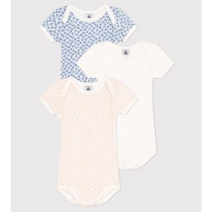 Set van 3 rompertjes met korte mouwen PETIT BATEAU. Katoen materiaal. Maten 18 mnd - 81 cm. Multicolor kleur