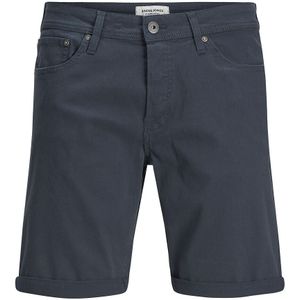 Slim bermuda in stof met 5-pockets, Jjirick JACK & JONES. Katoen materiaal. Maten XXL. Blauw kleur