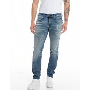 Jeans slim Anbass REPLAY. Katoen materiaal. Maten Maat 31 (US) - Lengte 32. Blauw kleur