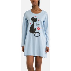 Nachthemd met lange mouwen Catsline CATSLINE. Katoen materiaal. Maten S. Blauw kleur