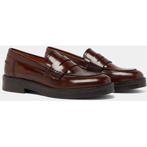 Leren loafers Mirna, dikke zool JONAK. Leer materiaal. Maten 40. Kastanje kleur