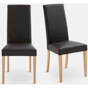 Set van 2 stoelen Kuri SO'HOME. Hout materiaal. Maten één maat. Zwart kleur