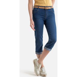 3/4 jeans in stretch denim ANNE WEYBURN. Denim materiaal. Maten 44 FR - 42 EU. Blauw kleur