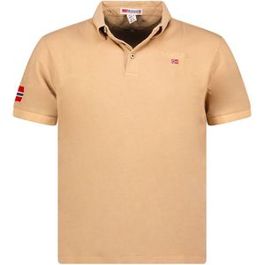 Polo met korte mouwen Kars GEOGRAPHICAL NORWAY. Katoen materiaal. Maten L. Beige kleur