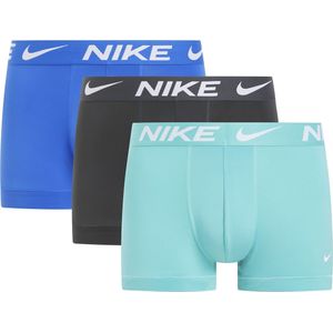 Set van 3 effen boxershorts Dri fit NIKE. Polyester materiaal. Maten XXL. Blauw kleur