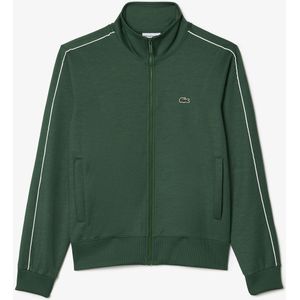 Sweater met rits en opstaande kraag LACOSTE. Polyester materiaal. Maten S. Groen kleur