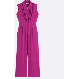 Mouwloze, vloeiende jumpsuit, TORI SUNCOO. Viscose materiaal. Maten 1(S). Roze kleur