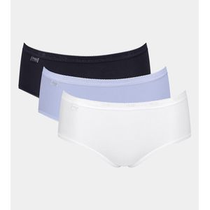 Set van 3 Slips Midi Basic+ SLOGGI. Katoen materiaal. Maten 46 FR - 44 EU. Blauw kleur