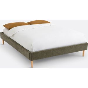 Bed met bedbodem, Mizo LA REDOUTE INTERIEURS. Stof materiaal. Maten 140 x 190 cm. Groen kleur