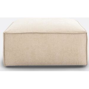 Modulaire poef, geribd vintage fluweel, Seven LA REDOUTE INTERIEURS. Geribd polyester materiaal. Maten omkeerbare hoek. Beige kleur