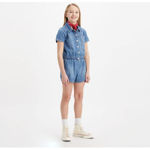 Combishort in denim LEVI'S KIDS. Katoen materiaal. Maten 12 jaar - 150 cm. Blauw kleur