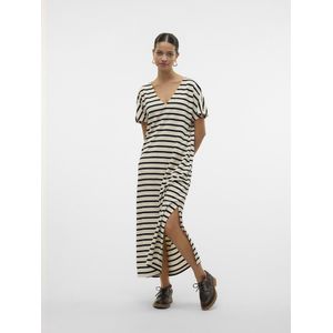 Lange gestreepte jurk VERO MODA. Katoen materiaal. Maten XS. Beige kleur