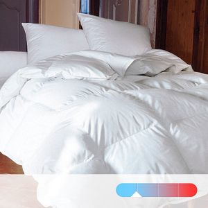 Dekbed 30% dons, anti-mijt behandeld PYRENEX.  materiaal. Maten 240 x 220 cm. Wit kleur