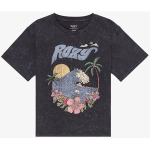 T-shirt met korte mouwen ROXY. Katoen materiaal. Maten 14 jaar - 156 cm. Zwart kleur