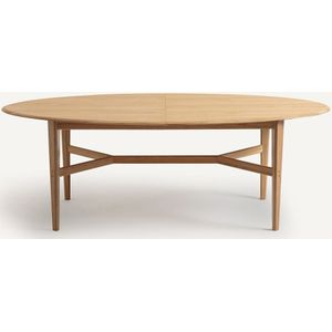 Tafel met verlengstukken, massief eikenhout, Tadame AM.PM. Hout materiaal. Maten 10 personen. Beige kleur