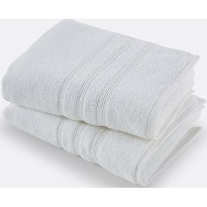 Ismo - Handdoek - Wit - Biologisch Katoen - Set van 2