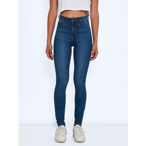 Skinny jeans, hoge taille, Nmcallie NOISY MAY. Denim materiaal. Maten Maat 25 US - Lengte 32. Blauw kleur