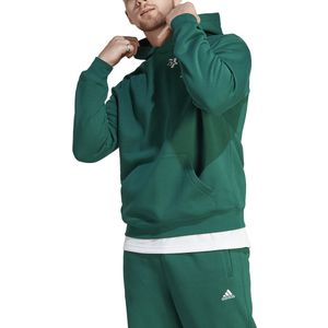 Hoodie in molton ADIDAS SPORTSWEAR. Katoen materiaal. Maten XS. Groen kleur