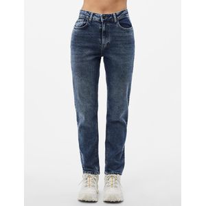 Rechte jeans, hoge taille PIECES. Denim materiaal. Maten Maat 25 US - Lengte 30. Blauw kleur