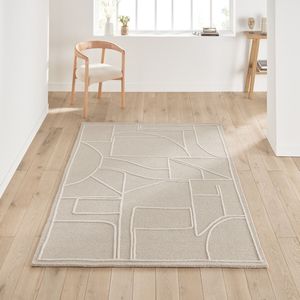 Tapijt 100% wol, Robita LA REDOUTE INTERIEURS. Wol materiaal. Maten 200 x 290 cm. Beige kleur