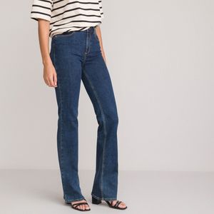 Push-up bootcut jeans LA REDOUTE COLLECTIONS. Denim materiaal. Maten 46 FR - 44 EU. Zwart kleur