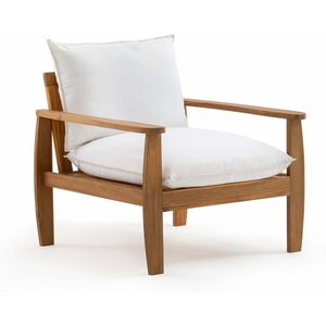 Fauteuil voor de tuin in acacia, Nellia AM.PM.  materiaal. Maten één maat. Wit kleur