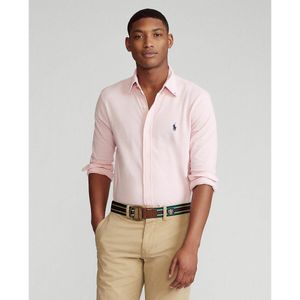 Recht hemd in piquétricot POLO RALPH LAUREN. Katoen materiaal. Maten M. Roze kleur