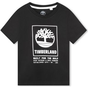 T-shirt met korte mouwen TIMBERLAND. Katoen materiaal. Maten 10 jaar - 138 cm. Zwart kleur