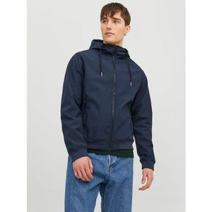 Jasje met kap softshell JACK & JONES. Polyester materiaal. Maten L. Blauw kleur