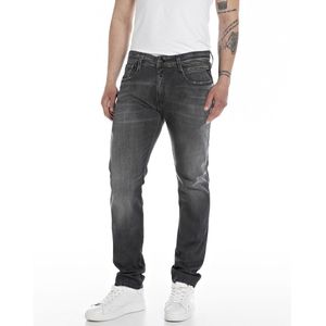 Slim jeans Anbass REPLAY. Katoen materiaal. Maten Maat 32 (US) - Lengte 32. Zwart kleur