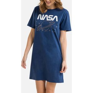 Nachthemd met korte mouwen, in katoen Nasa NASA. Katoen materiaal. Maten S. Blauw kleur