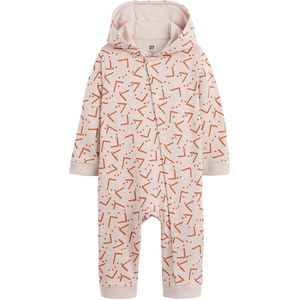 Lange jumpsuit met kap in molton LA REDOUTE COLLECTIONS. Geruwd molton materiaal. Maten 2 jaar - 86 cm. Andere kleur