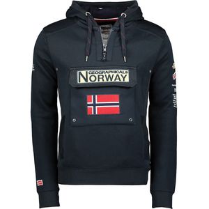 Hoodie met logo Gymclass GEOGRAPHICAL NORWAY. Polyester materiaal. Maten XL. Blauw kleur